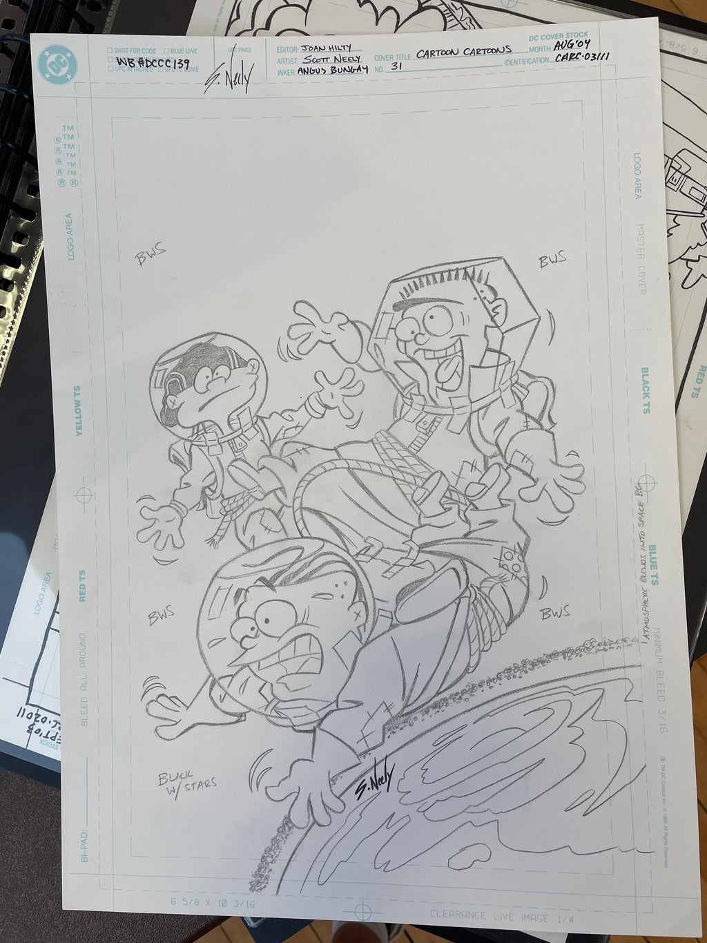 Cartoon Cartoons #20 Cover Original Art and #31 Preliminary Cover Original Art by Scott Neely