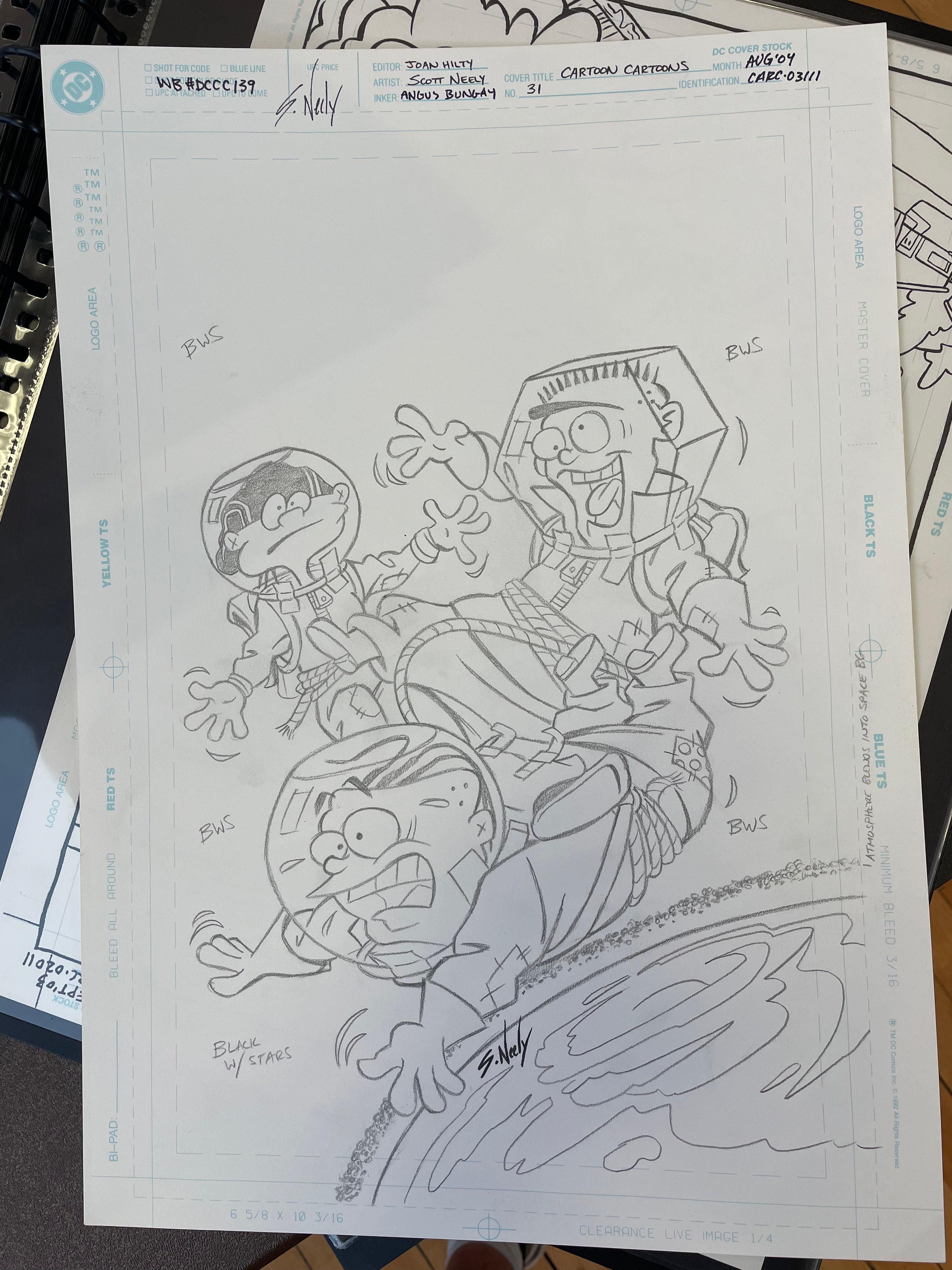 Cartoon Cartoons #20 Cover Original Art and #31 Preliminary Cover Original Art by Scott Neely