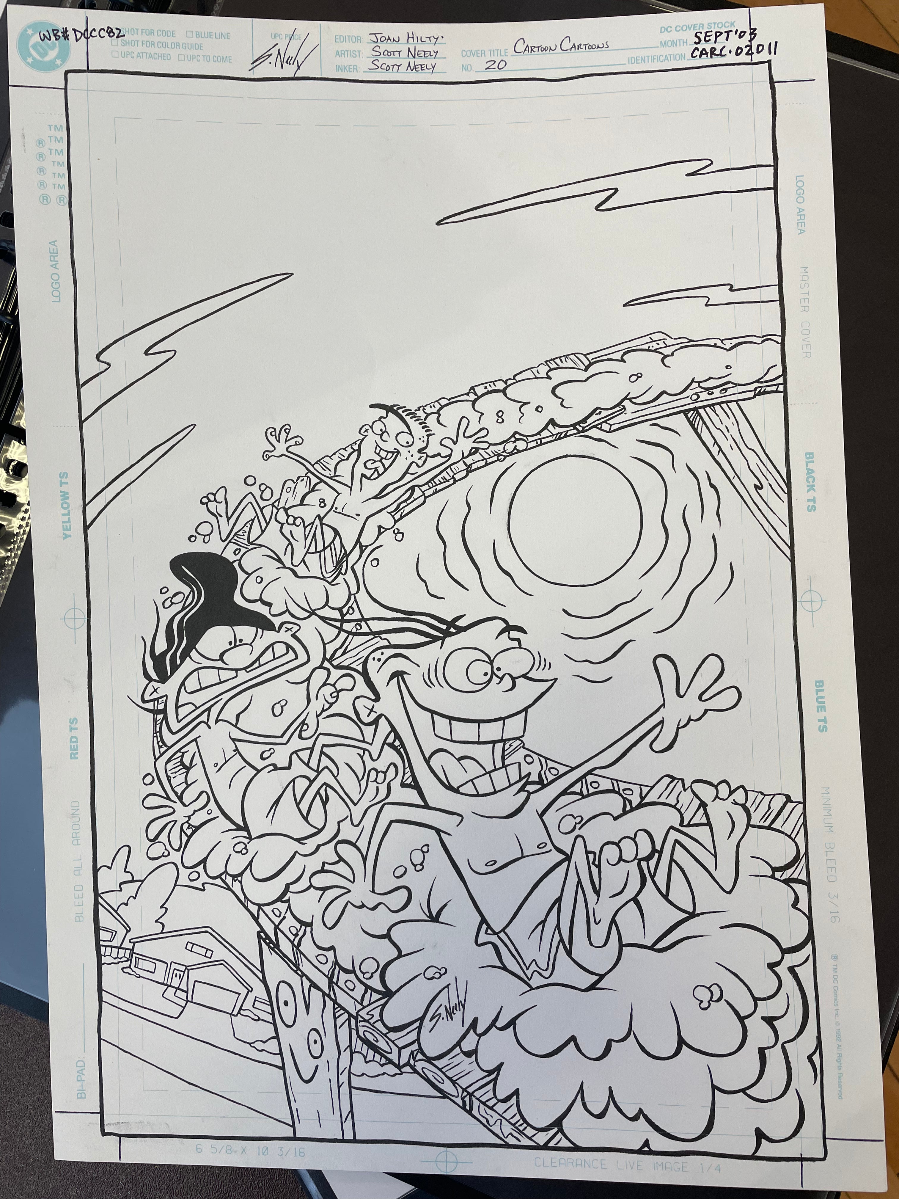 Cartoon Cartoons #20 Cover Original Art and #31 Preliminary Cover Original Art by Scott Neely